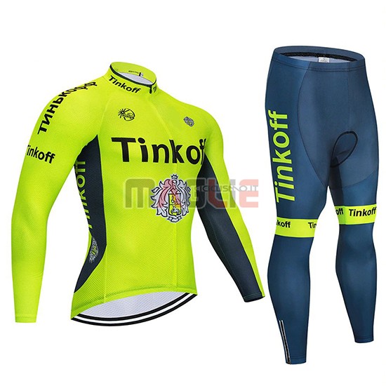 Maglia Tinkoff Manica Lunga 2020 Giallo